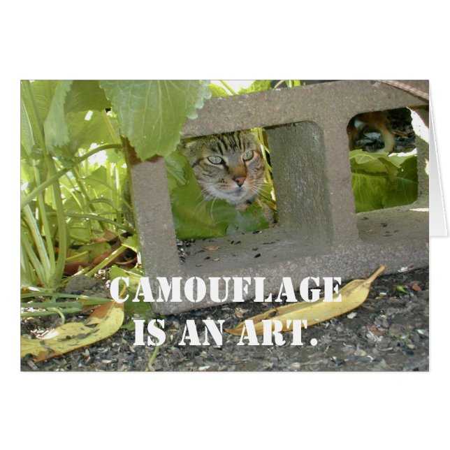 Camouflage Cat (Voorkant Horizontaal)