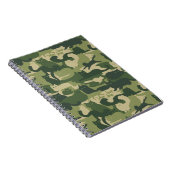 Camouflage Cats Pattern Army Green Kitty Cats Camo Notitieboek (Rechterzijde)