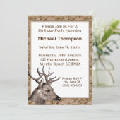 Camouflage Chasseur de cerfs Invitation d'annivers (Debout devant)