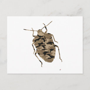 Camouflage Cockroach Silhouette Briefkaart