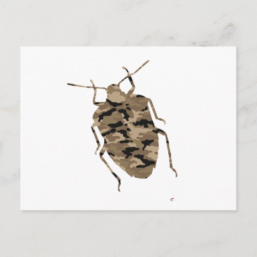 Camouflage Cockroach Silhouette Briefkaart (Voorkant)