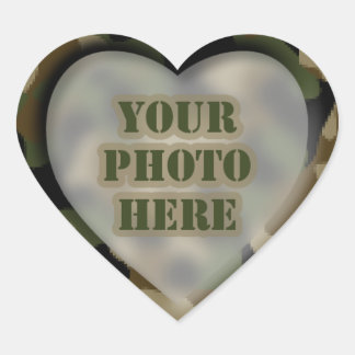 Camouflage Coeur Stickers Photo