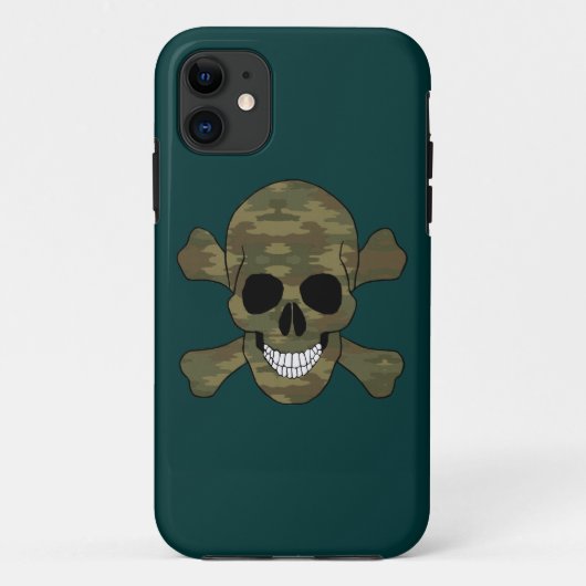 Camouflage Crâne et Crossbones iPhone 5 Coque (Dos)
