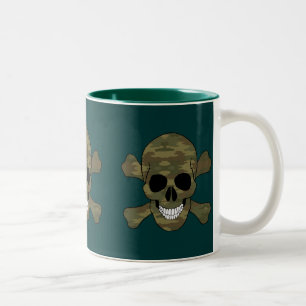 Camouflage Crâne Et Traverses Mug