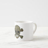 Camouflage Crâne Et Traverses Mug (Devant droit)