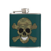 Camouflage Cull Skull en Crossbones Kolf Heupfles (Voorkant)