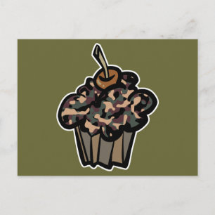 camouflage cupcake briefkaart