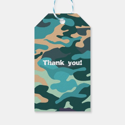 Camouflage Custom Gift Label Cadeaulabel (Achterkant)