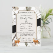 Camouflage de cerfs d'hiver Faire-part de mariage  (Debout devant)