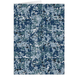 Camouflage Décor à pixels numériques bleu marine