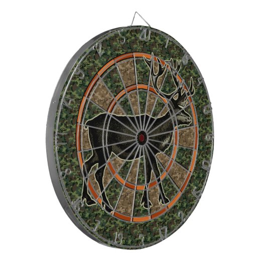 Camouflage Deer Hunter Dartbord (Voorkant Links)