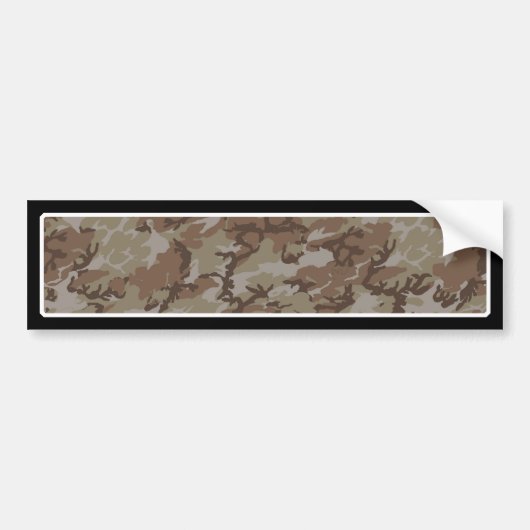 Camouflage Desert Achtergrond Sjabloon Bumpersticker (Voorkant)