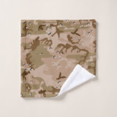 Camouflage Désert Avec Galets, Militaire, Armée (Gant de toilette)