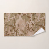 Camouflage Désert Avec Galets, Militaire, Armée (Serviette à main)