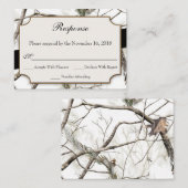 Camouflage d'hiver Mariage petites cartes RSVP (Devant / Derrière)