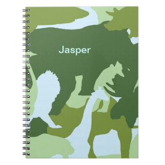 Camouflage dieren kladblok notitieboek
