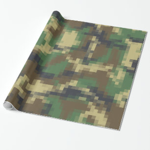 Camouflage digitale pixel cadeaupapier