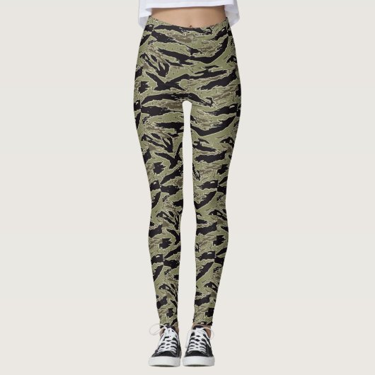 Camouflage d'olive Leggings pour femmes (Devant)