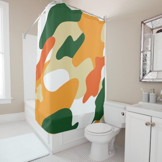 camouflage douchegordijn (In situ)