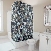Camouflage Douchegordijn (In situ)