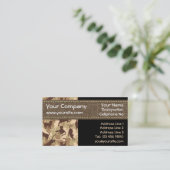 Camouflage du désert de chats Carte de visite hori (Debout devant)