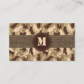 Camouflage du désert de chats Carte de visite hori (Dos)