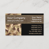 Camouflage du désert de chats Carte de visite hori (Devant)