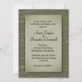 Camouflage écorce verte Faire-part de mariage de c (Devant)