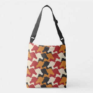 Camouflage eenhoorn hoofden, herhalen patroon. crossbody tas