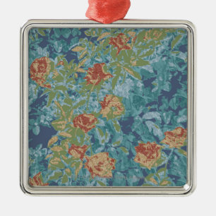 Camouflage en bloemen metalen ornament