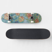 Camouflage en bloemen skateboard (Horizontaal)