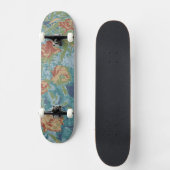 Camouflage en bloemen skateboard (Voorkant)