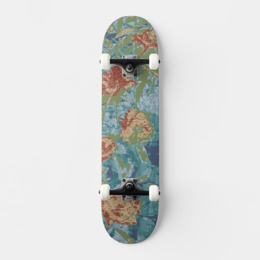 Camouflage en bloemen skateboard (Voorkant)
