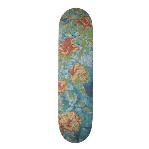 Camouflage en bloemen skateboard