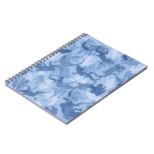 Camouflage en Reptile Bleu Carnet spiral (Côté gauche)