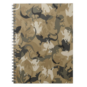 Camouflage en Reptile Brown Carnet spiral