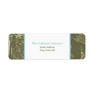 Camouflage et étiquette de adresse bleu de baby