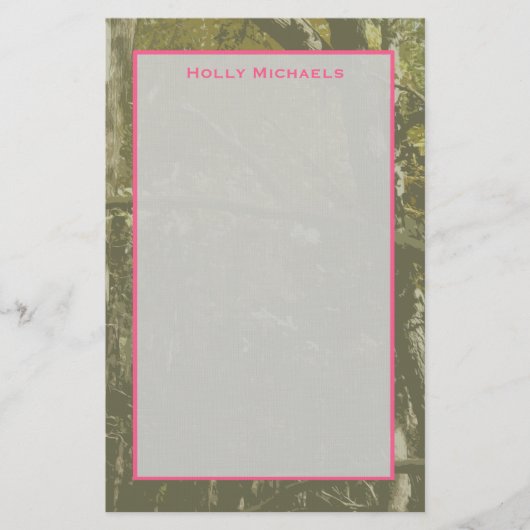 Camouflage et papeterie personnalisée par rose (Devant)