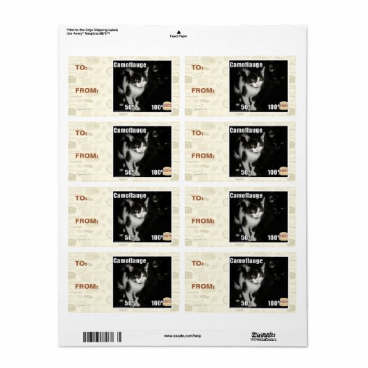 Camouflage Etiket (Full Sheet)