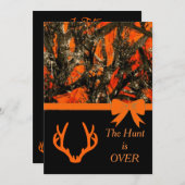 Camouflage Faire-part de mariage avec cornes de ce (Devant / Derrière)