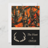 Camouflage Faire-part de mariage avec cornes de ce (Devant)