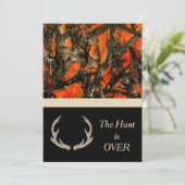 Camouflage Faire-part de mariage avec cornes de ce (Debout devant)