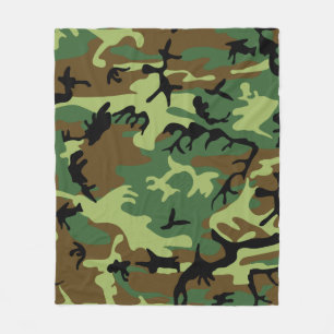 Camouflage Fleece Blanket Deken