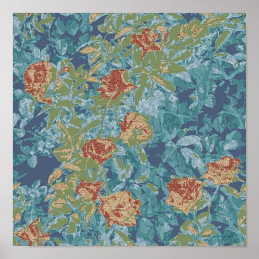 Camouflage & flowers poster (Voorkant)