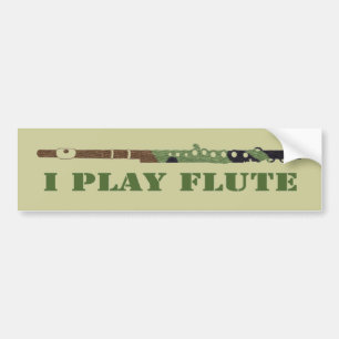 Camouflage Flute Bumpersticker