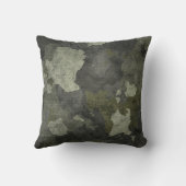 Camouflage foncé Grunge Jeter Oreiller (Verso)