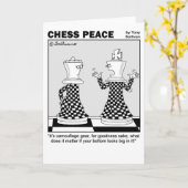 Camouflage gear Schaak Vrede cartoon Kaart (Gele Bloem)