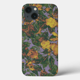 Camouflage gele bloem iPhone 13 hoesje