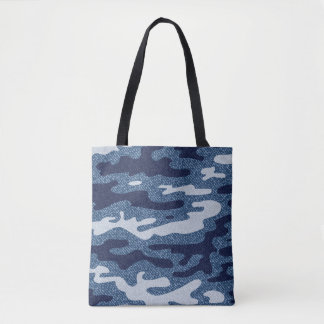 Camouflage gevlekte denim jeans patroon draagtas