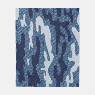 Camouflage gevlekte denim jeans patroon fleece deken